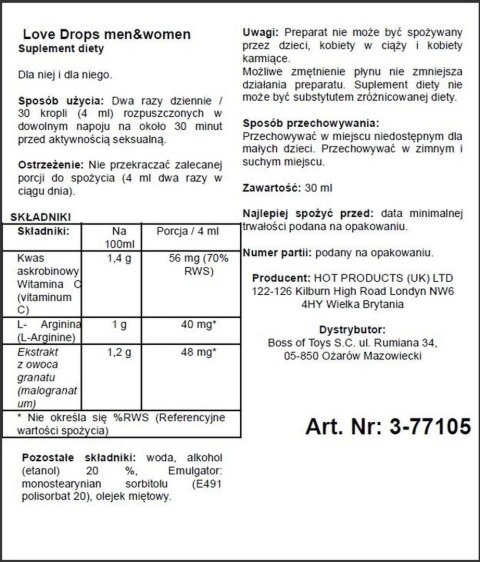 Krople miłości afrodyzjak zwiększa popęd podnieca Krople miłości afrodyzjak zwiększa popęd podnieca