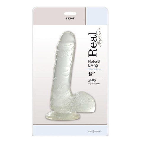 Proste przezroczyste gumowe dildo z przyssawką Proste przezroczyste gumowe dildo z przyssawką