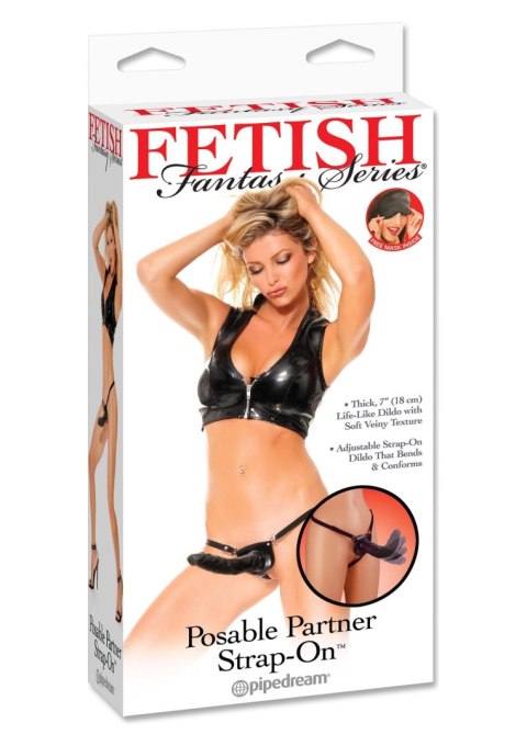 Zestaw miękkie dildo czarne strap on i opaska Zestaw miękkie dildo czarne strap on i opaska