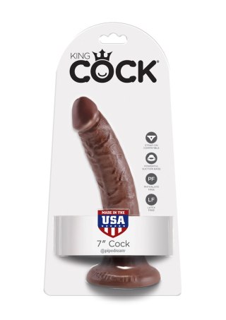 Dildo-cock 7 inch brown