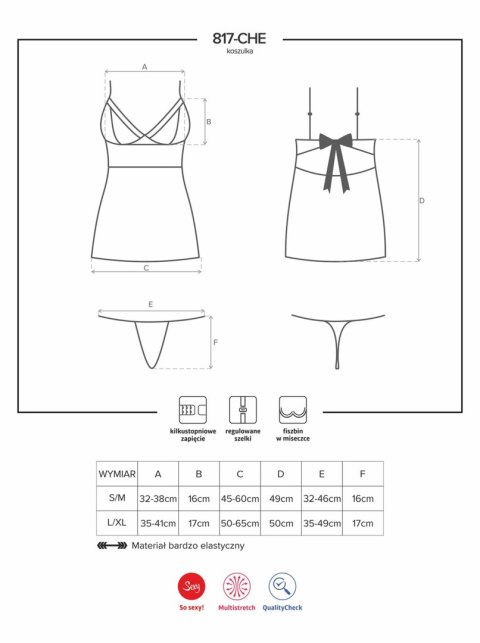 Erotyczna koszulka komplet stringi obsessive l/xl Erotyczna koszulka komplet stringi obsessive l/xl