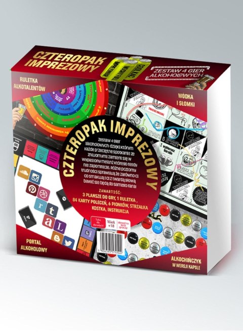 Gra imprezowa planszowa karciana prezent zestaw x4 Gra imprezowa planszowa karciana prezent zestaw x4