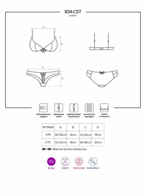 Strój sex pielęgniarki erotyczny obsessive l/xl Strój sex pielęgniarki erotyczny obsessive l/xl