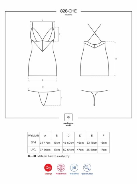 Komplet czarna koszulka sex stringi 828-che-1 l/xl Komplet czarna koszulka sex stringi 828-che-1 l/xl