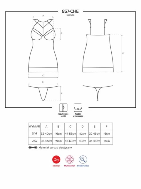 Koronkowa koszulka komplet stringi obsessive s/m