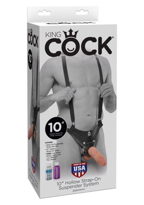 Proteza-HOLLOW STRAP ON 10 INCH FLESH