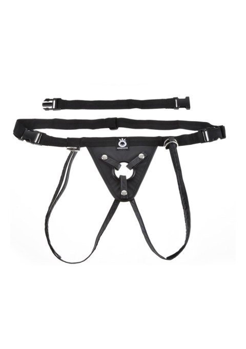 Uprząż do strap-on czarny z pierścieniem eko skóra Uprząż do strap-on czarny z pierścieniem eko skóra