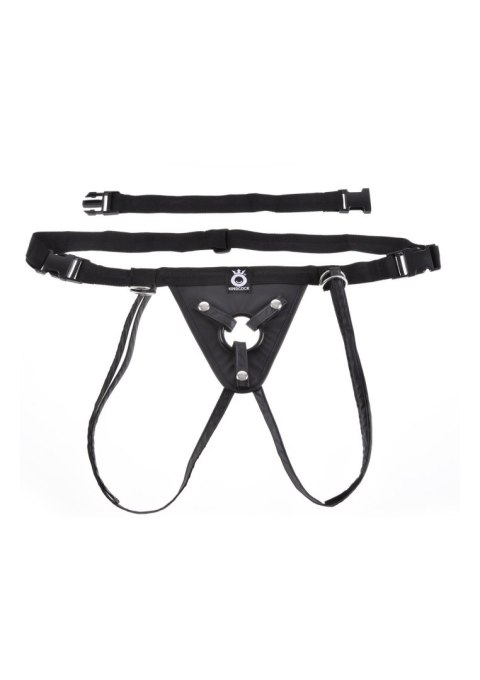 Uprząż do strap-on czarny z pierścieniem eko skóra Uprząż do strap-on czarny z pierścieniem eko skóra
