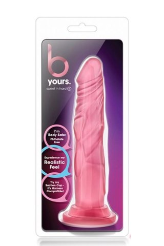 Różowe miękkie dildo z mocną przyssawką 17 cm