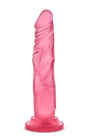 Różowe miękkie dildo z mocną przyssawką 17 cm