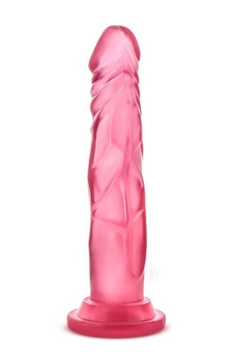Różowe miękkie dildo z mocną przyssawką 17 cm