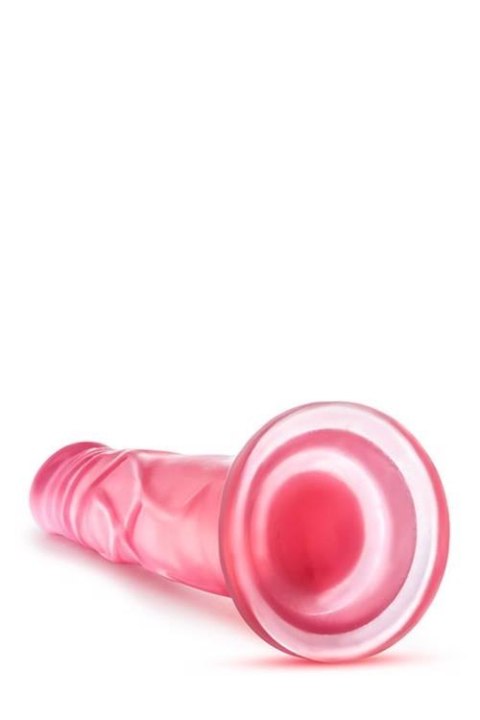 Różowe miękkie dildo z mocną przyssawką 17 cm