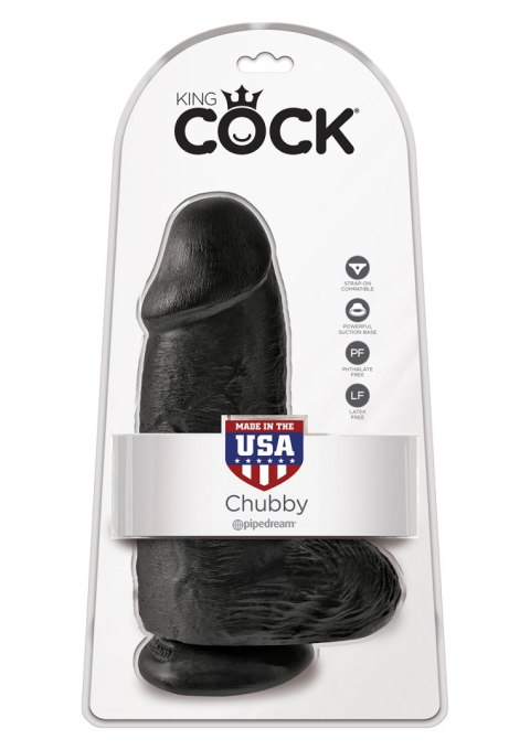 Grube czarne żylaste dildo z przyssawką 23 cm