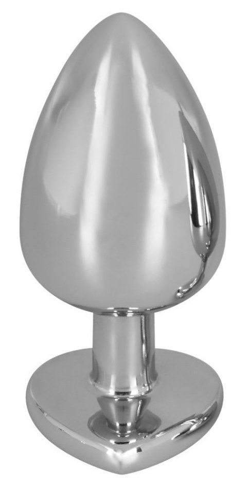 Metalowy stalowy sex korek analny z sercem 9cm