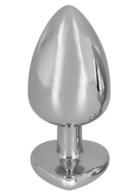 Metalowy stalowy sex korek analny z sercem 9cm