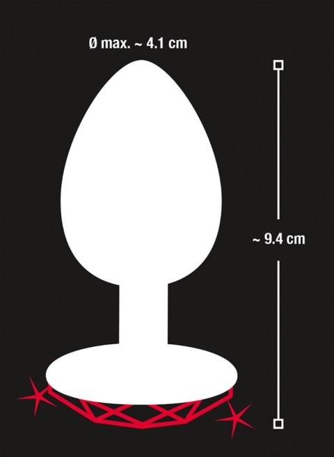 Metalowy stalowy sex korek analny z sercem 9cm