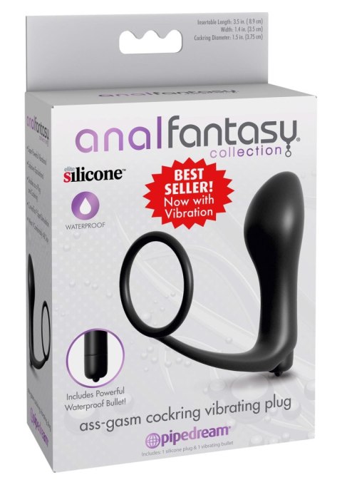 Plug-ASS GASM COCKRING PLUG BLACK Plug-ASS GASM COCKRING PLUG BLACK