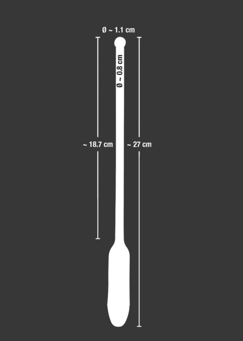 Silikonowa sonda do cewki dilator wibracje 27cm