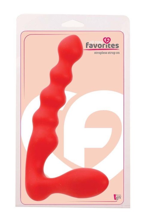 Czerwone silikonowe dildo do podwójnej penetracji Czerwone silikonowe dildo do podwójnej penetracji
