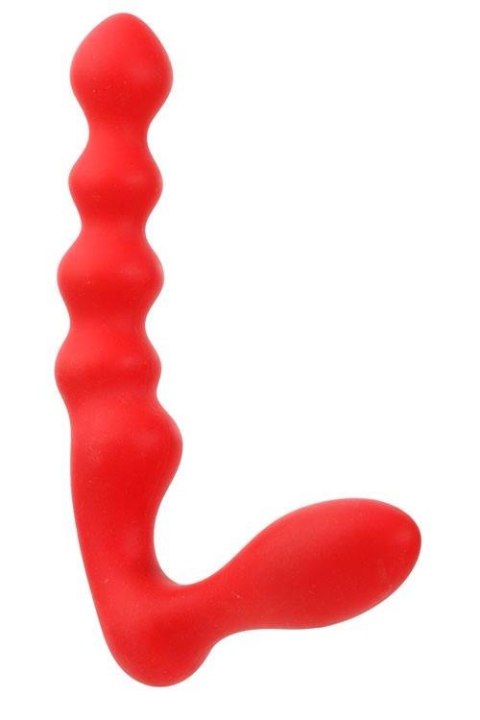 Czerwone silikonowe dildo do podwójnej penetracji Czerwone silikonowe dildo do podwójnej penetracji