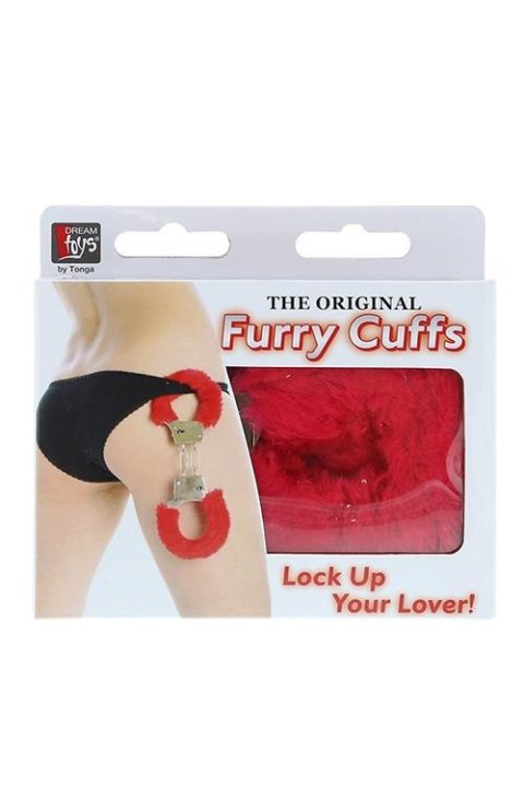 Kajdanki-METAL HANDCUFF WITH PLUSH RED Kajdanki-METAL HANDCUFF WITH PLUSH RED