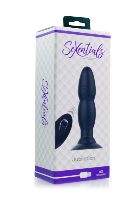 Wibrująca wtyczka analna korek plug czarny gładki Wibrująca wtyczka analna korek plug czarny gładki