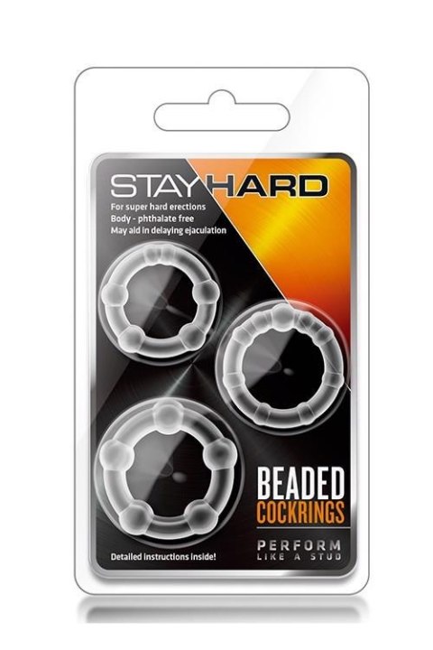 Zestaw-STAY HARD BEADED COCKRINGS CLEAR Zestaw-STAY HARD BEADED COCKRINGS CLEAR