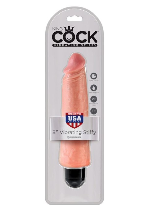 Wibrator-KING COCK 8"""" VIBR STIFFY FLESH