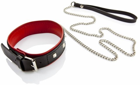 Ćwiekowana obroża skórzana ze smyczą damska bdsm Ćwiekowana obroża skórzana ze smyczą damska bdsm