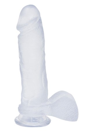 Duże grube dildo przezroczyste z przyssawką penis