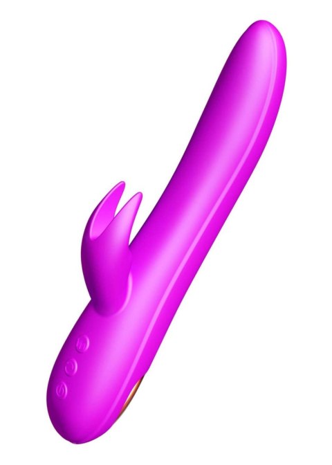 Podgrzewany wibrator z sex masażerem 20cm 10trybów Podgrzewany wibrator z sex masażerem 20cm 10trybów