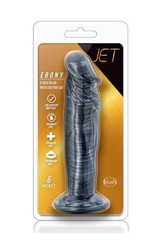 Jet ebony 6inch dildo ebony metallic