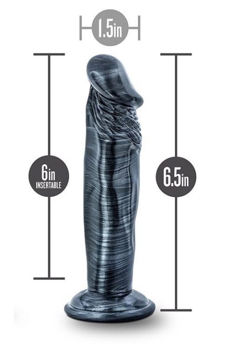 Jet ebony 6inch dildo ebony metallic