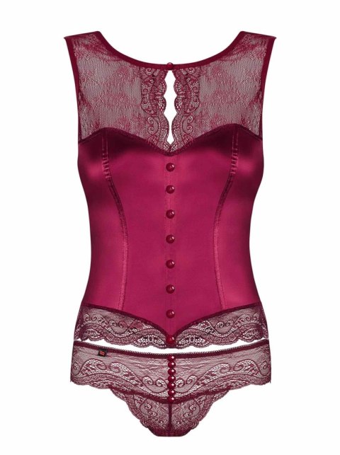 Koronkowy gorset stringi komplet obsessive s/m