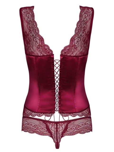 Koronkowy gorset stringi komplet obsessive s/m