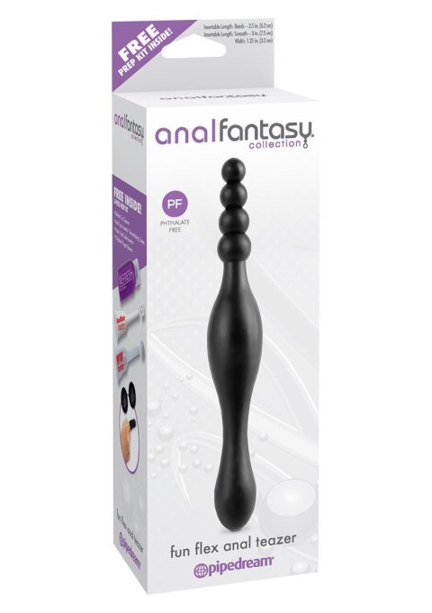 Pręt analny plug zatyczka czarna gładka podłużna Pręt analny plug zatyczka czarna gładka podłużna