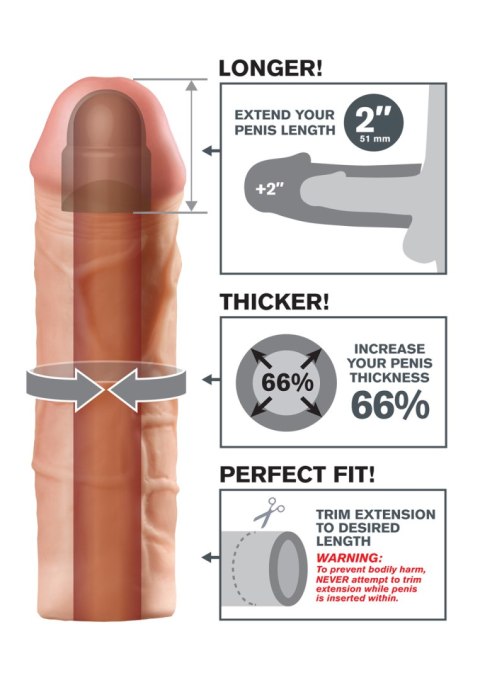 Stymulator-fx mega 2"""" extension flesh