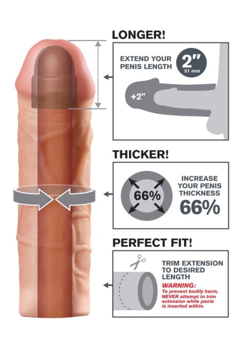 Stymulator-fx mega 2"""" extension flesh