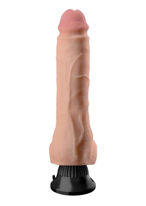 Wibrujący żylasty penis silikonowy do strap-on