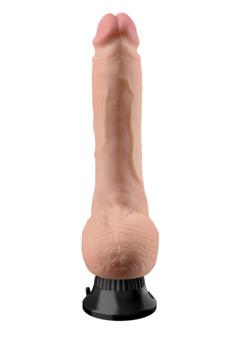 Wibrujący żylasty penis silikonowy do strap-on