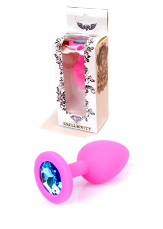 Korek analny z kamieniem plug ozdobny silikon 7cm