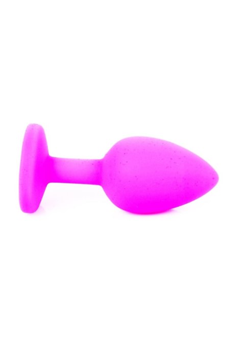Korek analny z kamieniem plug ozdobny silikon 7cm