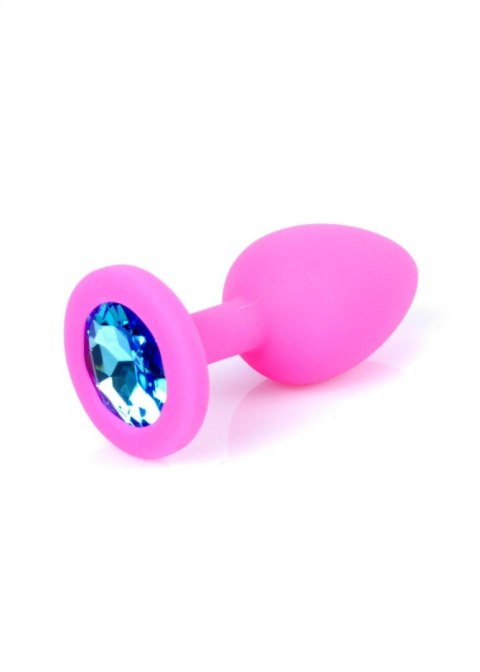 Korek analny z kamieniem plug ozdobny silikon 7cm