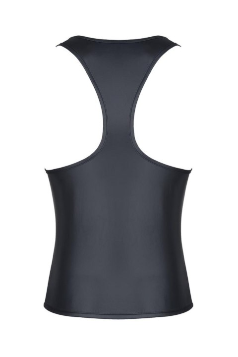 Męski t-shirt z wetlooka bez rękawów, z elastyczną taśmą z przodu XL Męski t-shirt z wetlooka bez rękawów, z elastyczną taśmą z przodu XL
