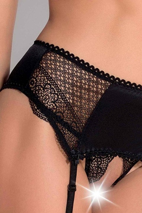 Bielizna-CLARISSE SET WITH OPEN BRA black S/M - Casmir Bielizna-CLARISSE SET WITH OPEN BRA black S/M - Casmir