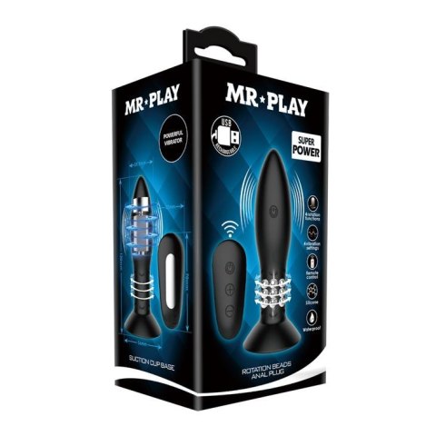 Korek analny z rotacją wibracją plotem 13cm 4tryby Korek analny z rotacją wibracją plotem 13cm 4tryby