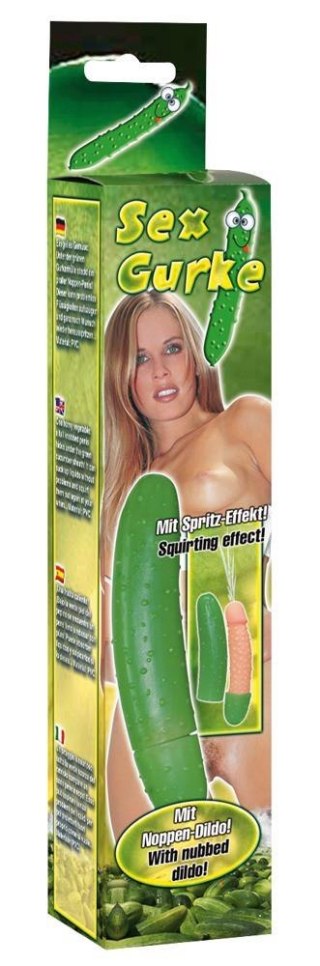 Erotyczny prezent dildo ogórek z wytryskiem 25cm