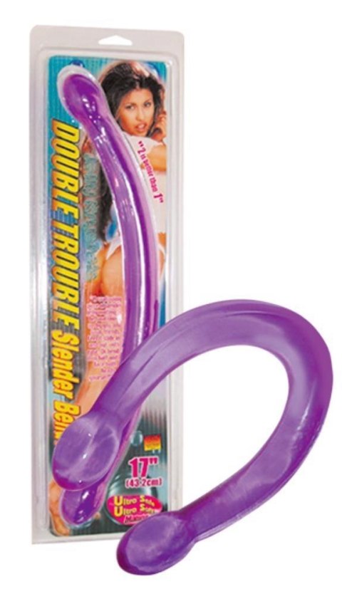 Silikonowe długie podwójne giętkie dildo 44 cm