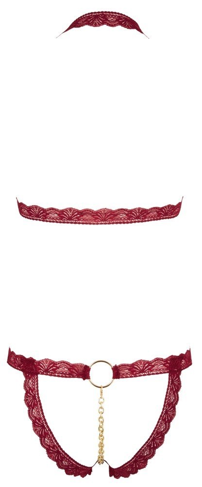 Bra Set open red M/L