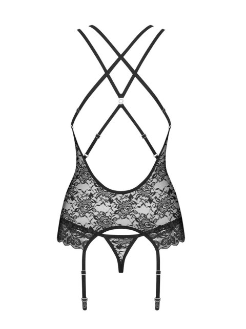 Koronkowy gorset stringi sex komplet 860-cor-1 s/m Koronkowy gorset stringi sex komplet 860-cor-1 s/m